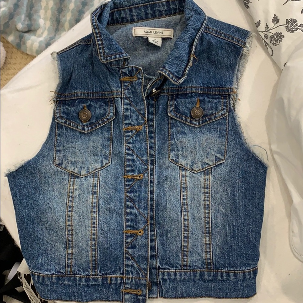 Adam Levine Sleeveless Jean jacket